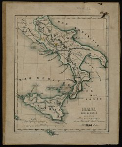 Italia meridionale per lo studio del nuovo compendio di geografia di un Frat. delle Scuole Cristiane