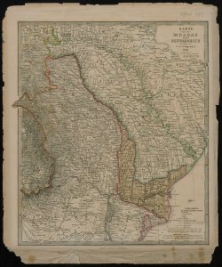 Karte von der Moldau und Bessarabien gezeichnet von F. von Stulpnagel