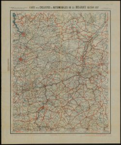 Grande Carte routiere de la Belgique (Section Est): a l'usage des cyclistes et automobiles [Verso ]