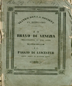 Il bravo di Venezia melodramma in tre atti