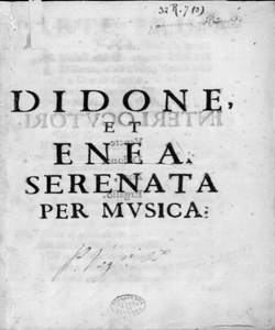 Didone et Enea Serenata per musica