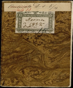 Norma Tragedia lirica Da rappresentarsi nel Teatro Riccardi in Bergamo per secondo spettacolo in occasione della fiera d'agosto del 1832 di Felice Romani [la musica è del signor maestro Vincenzo Bellini]