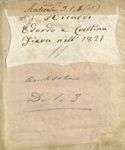 Eduardo e Cristina Dramma per musica in due atti da rappresentarsi nel nobile Teatro di Bergamo nell'estate del 1821 di T. S. B. [la musica è del maestro Signor Gioacchino Rossini pesarese]