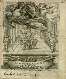 L'Annibale in Capua melodrama Rappresentato in Bergamo l'Anno 1668 [Libretto di Nicolo Beregan]