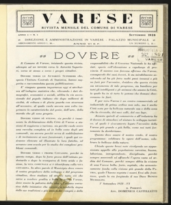 Varese : Rivista mensile del comune di Varese