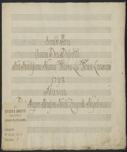 Scena ed Aria | Clemente Dea Discendi | Nel Nobilissimo Nuovo Teatro La Fenice L'autunno | 1793 | Musica / Del Signor Maestro Nicola Zingarelli Napoletano