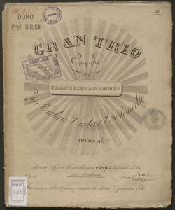 Gran Trio : per Violino, Viola e Violoncello / Composto fa Francesco Krommer