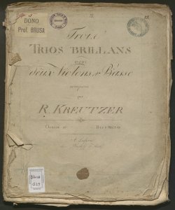 Trois trios brillans pour deux violons et basse / par R. Kreutzer