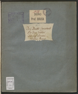 Trois Duos concertans pour deux Violons : Oeuvr. 26. / composés par M. Bruni