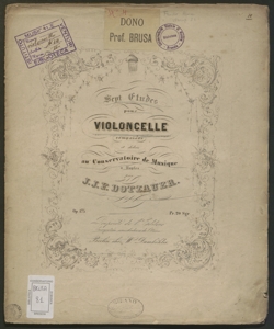 Sept Etudes pour violoncelle : op.175 / composées [..] par J. J. F. Dotzauer