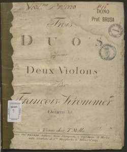 Trois duos pour deux violons par François Krommer, oeuvre 35