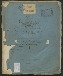 Trois duos concertans : pour violon et violoncelle / par Charles Baudiot