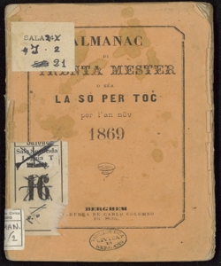 Almanac di trenta mester, o séa La sò per toc per l'an növ ... 