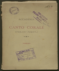 Concerto sacro-istorico che si darà nella sera del Giovedi Santo, 14 aprile 1881 alle 8 1/2 precise, sala già oratorio del Ginnasio Gioberti