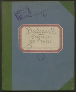 Trente-six vocalises pour voix de soprano ou ténor : livre 1. / composés selon le goût moderne par Marco Bordogni