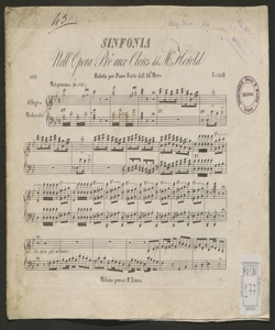 Sinfonia nell'opera Pré aux Clercs / del M.o Herold ; ridotta per piano forte dall'ab.e Moro