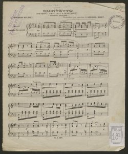 I Montecchi e Capuleti : Soccorso,sostegno / trascrizione per pianoforte di Giorgio Bizet ; Vincenzo Bellini