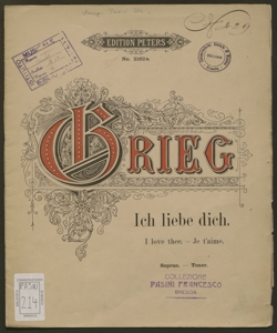 Ich liebe dich / Edvard Grieg