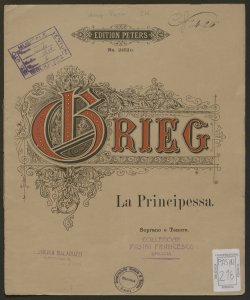 La principessa : melodia per canto con accompagnamento di pianoforte... / Edvard Grieg