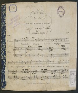 Manca un foglio : aria D.n Bartolo nell'opera Il barbiere di Siviglia / del maestro Gioacchino Rossini