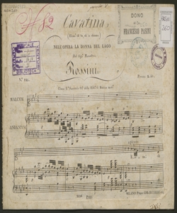 Cavatina *Elena! oh tu, ch'io chiamo nell'opera La *donna del lago / del Sig.r Maestro Rossini