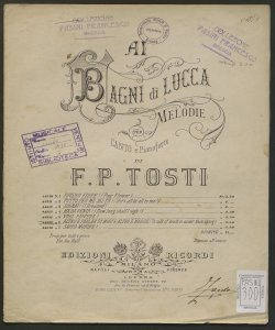 Ai bagni di Lucca : melodie / F. P. Tosti