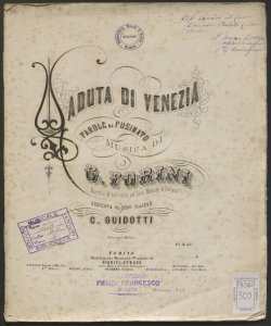 Caduta di Venezia / Parole di Fusinato ; [musica di] Girolamo Forini