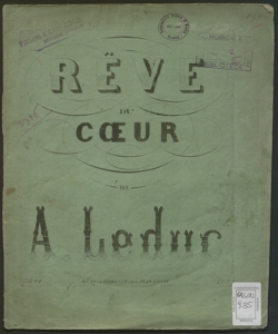 Rêve du coeur : pensée romantique sur une mélodie de H. Cramer ... / arrangée pour piano par Alphonse Leduc