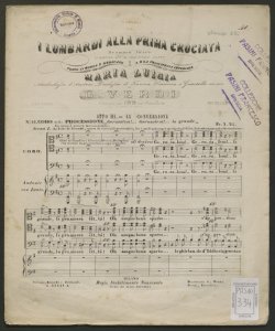 I Lombardi alla prima crociata : dramma lirico in quattro atti / di Temistocle Solera ; posto in musica ... da G. Verdi