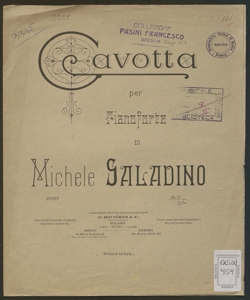 Gavotta per pianoforte / di Michele Saladino