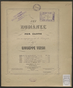 Non t'accostare all'urna / di Giuseppe Verdi ; poesia di Vittorelli