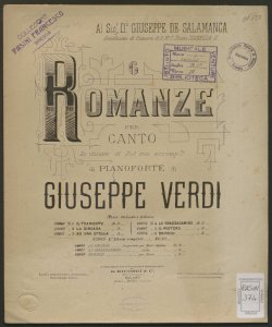Ad una stella / di Giuseppe Verdi ; versi di A. Maffei
