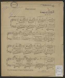 Berceuse : Op. 14, n. 1 / E. Oswald