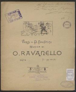 El Voto / versi di P. Faustini ; musica di Oreste Ravanello