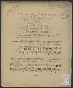 Te sol, te sol quest'anima : terzetto from the opera of Attila / composed by Giuseppe Verdi