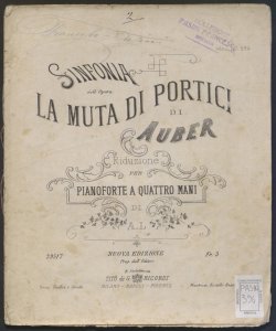La muta di Portici : Sinfonia nell'opera ... / di A.L. ; D.F.E. Auber