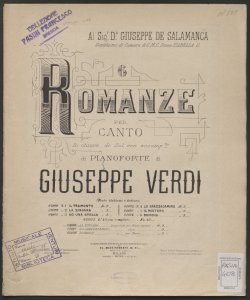 La zingara : [romanza per canto e pianoforte] / di Giuseppe Verdi