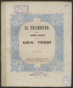 Il tramonto / poesia di A. Maffei ; musica di Giuseppe Verdi