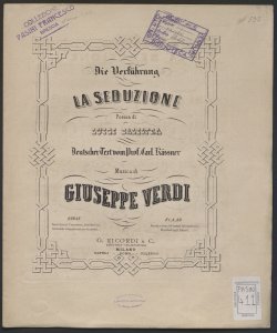 La seduzione / di Giuseppe Verdi ; poesia di Luigi Balestra