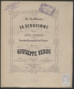 La seduzione / di Giuseppe Verdi ; poesia di Luigi Balestra