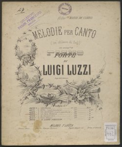 Melodie per canto in chiave di sol con accomp.to di pianoforte : op. 119-123 / Luigi Luzzi