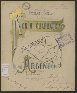 Non mi guardare! : romanza / di Giuseppe Argento