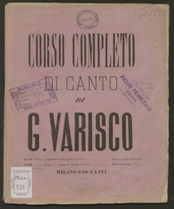 Corso completo di canto in coro all'unisono per tutte le voci / di Giovanni Varisco