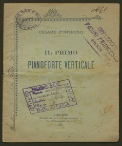 Il primo pianoforte verticale / Cesare Ponsicchi