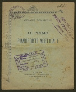 Il primo pianoforte verticale / Cesare Ponsicchi