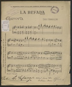 La Befana : gavotta [per pianoforte] / Enrico Vannuccini