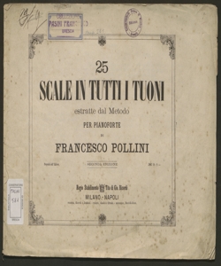 25 scale in tutti tuoni per pianoforte : estratte dal metodo / di Francesco Pollini