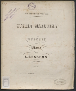 Stella matutina : mélodie pour piano / par A. Bessems