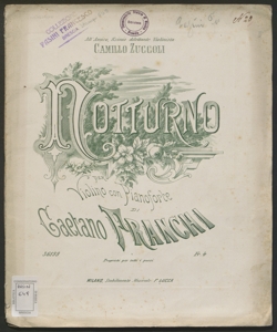 Notturno per violino con pianoforte / di Gaetano Franchi