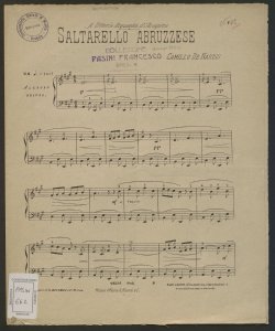 Saltarello abruzzese per pianoforte / di Camillo de Nardis